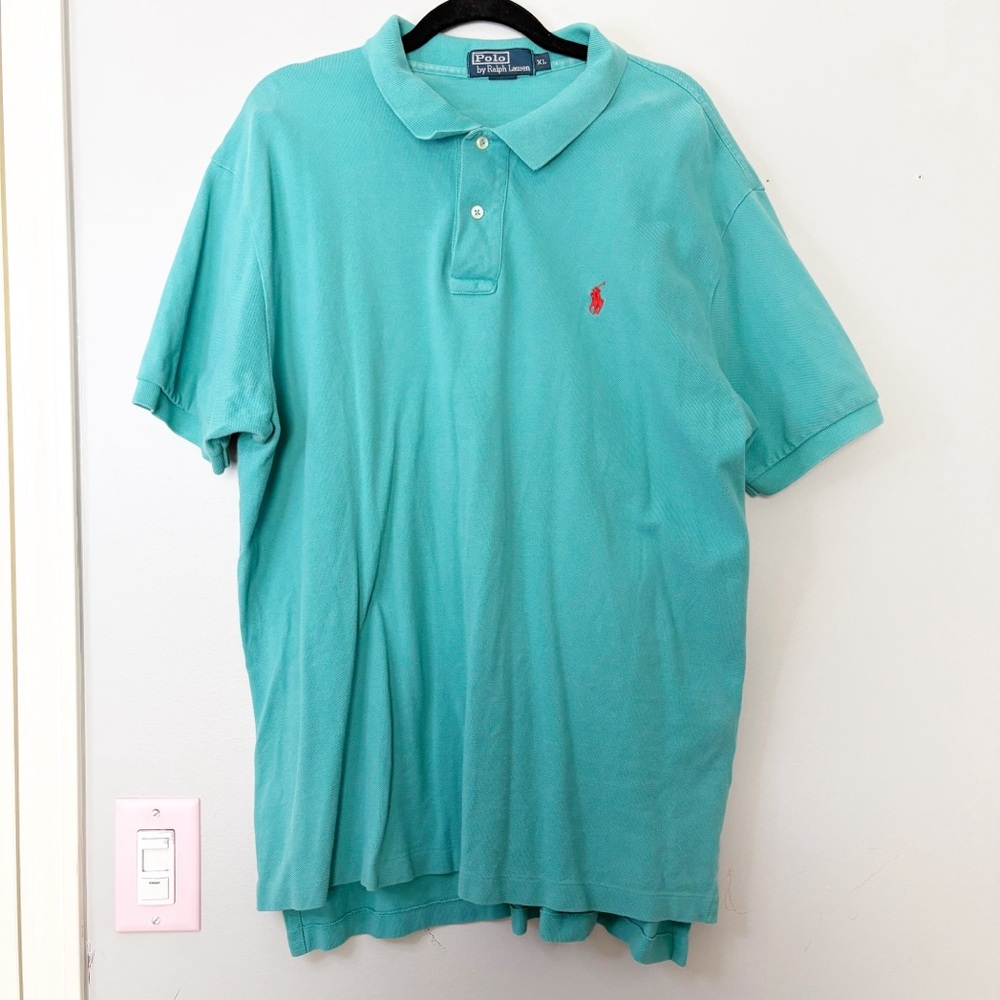 Ralph Lauren Men's Teal Polo Shirt